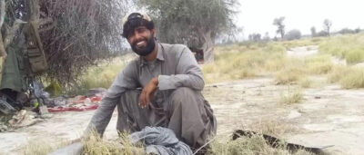 Portrait of Shameer Sikander Dost, Baloch freedom fighter and BLF camp commander